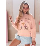 DStreet Bluza damska oversize z sercami PINKNOTE różowa | Shoptok.si