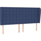  Uzglavlje s ušima plavo 203x23x118/128 cm od tkanine | shoptok.hr