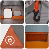 Instant šator Siva i narančasta 340 x 280 x 190 cm | Eponuda.com