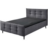 MID.YOU OBLAZINJENA POSTELJA 140 cm x 200 cm , tekstil, leseni material antracit | Shoptok.si