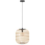 Eglo Bordesley viseća lampa E27, Ø35 cm, crna/prirodni bambus, 43216 | shoptok.hr