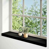 vidaXL Okenske police 2 kosa temno rjava 80x20x2 cm trdna hrastovina | Shoptok.si