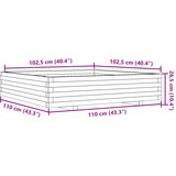  Vrtna sadilica bijela 110 x 110 x 26,5 cm od masivne borovine | shoptok.hr