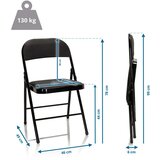 MID.YOU Zložljiv Stol Tudela Pu, Črna | Shoptok.si