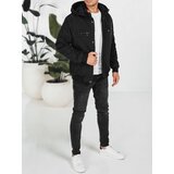 DStreet Kurtka męska przejściowa pikowana z kapturem czarna | Shoptok.si