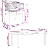  9-dijelni vrtni blagovaonski set s jastucima crnog poliratana | shoptok.hr