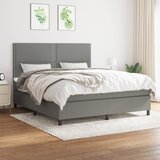 The Living Store Box spring postelja z vzmetnico temno siva 180x200 cm blago - Box Spring Postelja, (21521035) Cene