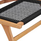  Ležaljka s osloncem za noge od masivne tikovine i konopa | shoptok.hr