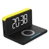 ChargeAir Digital alarm clock Black, Yellow