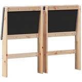  Tapecirani uzglavlje Sivo-smeđa 120 cm Čvrsto borovo drvo | shoptok.hr