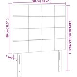  LED uzglavlje smeđesivo 90x5x118/128 cm od tkanine | shoptok.hr