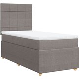 vidaXL Box spring postelja z vzmetnico taupe 80x200 cm blago, (21307418) | Shoptok.si