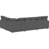  Modularna sofa s jastucima, korduro tkanina, tamno siva | shoptok.hr