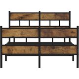 vidaXL Metalni okvir kreveta bez madraca boja hrasta 120x190 cm | shoptok.hr