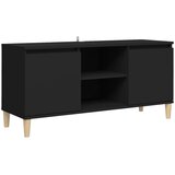Maison Chic TV omarica - TV stojalo - Televizijska omarica s trdnimi lesenimi nogami črna 103,5x35x50 cm, (21701551) | Shoptok.si