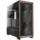 Flux PRO Full Tower okno leseno črno/rjavo gaming ohišje