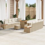  11-delni set vrtnic s blazinami Bež Poly Ratan Acacia | Shoptok.si