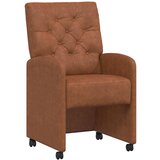 vidaXL Trpezarijske stolice 2 pcs Smeđa 58 x 67 x 97 cm Umjetna koža | shoptok.hr