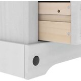  Nočna omarica Bela 45 x 35 x 64 cm Masivno borovo les, (5000107142) | Shoptok.si