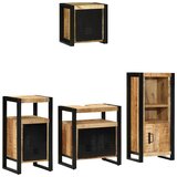  Set namještaja za kupaonicu 4 kom. Smeđa i crna 55 x 35 x 60 cm | shoptok.hr