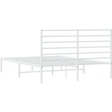 vidaXL Metalni okvir za krevet s uzglavljem bijeli 135x190 cm | shoptok.hr