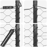  Heksagonalna ograda s stubom 50 x 0,6 m Čelik premazan PVC-om | shoptok.hr