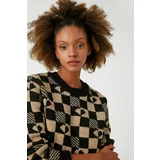 Koton Women's Beige Patterned Sweater
