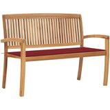  Složiva vrtna klupa s jastukom 128,5 cm od masovne tikovine | Eponuda.com