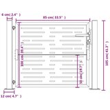  Vrata 105 x 105 cm od čelika COR-TEN četvrtasti dizajn | shoptok.hr