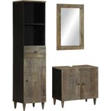 Maison Chic Kopalniški sestavi - Kopalniška garnitura 3-delna trden mangov les, (21788027) | Shoptok.si