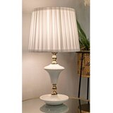 Mauro Ferretti Bela namizna svetilka s tekstilnim senčilom (višina 45 cm) Caserta – | Shoptok.si