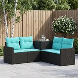 Set sofe 5 kom. Crna i Plava 179 x 179 x 85 cm Cijene