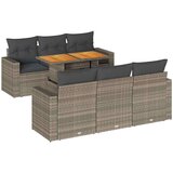 vidaXL 7-dijelni set vrtnih sofa sivi od poliratana | shoptok.hr