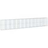 vidaXL Gabionska košara s pokrovom 1200x100x200 cm pocinkano železo | Shoptok.si