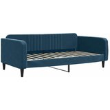  Dnevni krevet s madracem plavi 100 x 200 cm baršunasti | shoptok.hr