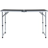  Sklopivi stol za kampiranje sivi aluminijski 120 x 60 cm | shoptok.hr
