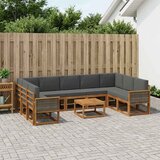  Set vanjskih sofa 10 kom. Prirodna i antracit | shoptok.hr