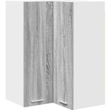 vidaXL Viseča omarica Riga Siva Sonoma in bela 57 x 57 x 80 cm | Shoptok.si