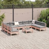  10-dijelni set vrtnih sofa s jastucima masivnog drva duglazije | shoptok.hr