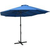 Vanjski suncobran s aluminijskim stupom 460 x 270 cm plavi | shoptok.hr