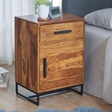 MID.YOU MAJHNA NOČNA OMARICA, masivno indijski rožni les barve indijskega rožnega lesa | Shoptok.si