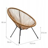  Vrtna stolica za balkon ili terasu Natur | shoptok.hr