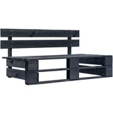 vidaXL Srednja vrtna sofa od paleta od crno impregnirane borovine | shoptok.hr