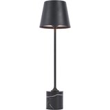 QAZQA Moderna namizna svetilka črna 37 cm vklj. LED zatemnilna IP54 polnilna - Topi Cene