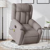 Maison Chic masažni naslanjač - Relax naslanjač s funkcijo vstajanja taupe blago, (22061477) | Shoptok.si