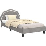  Otroški posteljni okvir z vznožjem Svetlo siva 90 x 190 cm, (5000104541) | Shoptok.si