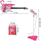 ISO TRADE dječja električna gitara s pojačalom i mikrofonom na stalku, roza | shoptok.hr