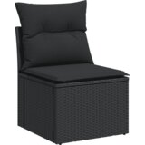  6-dijelni set vrtnih sofa s jastucima crni od poliratana Crna 71 x 62 x 69 cm | shoptok.hr