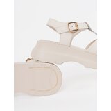 GOODIN Light beige sandals with a thick sole | Shoptok.si