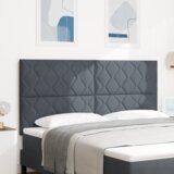  LED vzglavje z LED lučmi Geometrični Temno siva 180 cm Žamet, (5000044029) | Shoptok.si